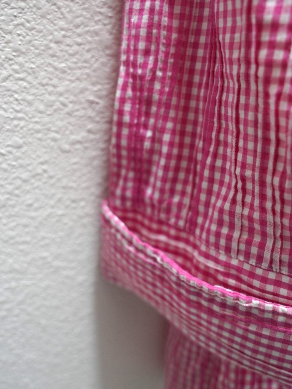 Coldwater Creek Pink White Gingham Blouse size XL - Picture 4 of 5